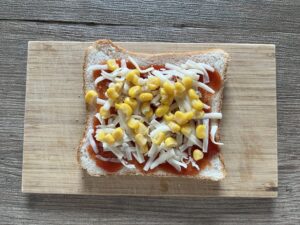 コーンをのせる