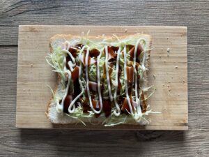 マヨネーズをかける