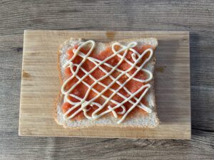 マヨネーズをかける